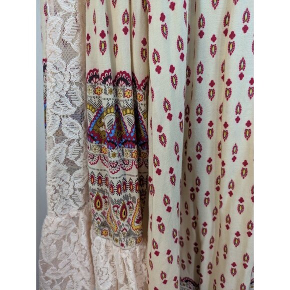 Velzera Women’s Bohemian Lace Floral Multi-Color Tunic Dress Size M - Picture 4 of 10